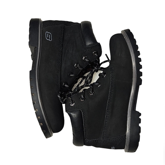 Sketcher's Boys Mecca Boots Black Size 2.5 - Picture 1 of 10